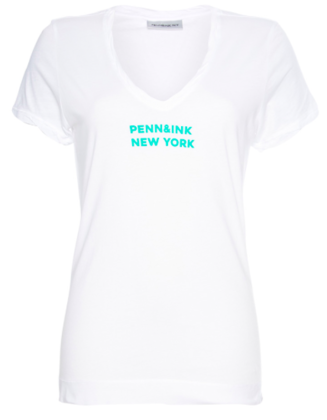Wit dames t-shirt met tekst - Penn & Ink - S20F709 